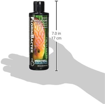 Brightwell Aquatics FlorinBacter7 Freshwater Aquarium Conditioner | Supports Biological Filtration | Removes Ammonia, Nitrite & Nitrate | Improves Water Clarity, 250 ml