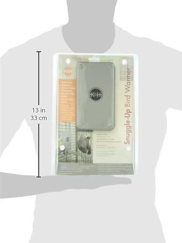 K&H Pet Products Snuggle-Up Bird Cage Heater, Bird Cage Accessory, Exotic Avian Warming Panel for Medium/Large Exotics Like Parrot, Cockatoo, Macaw, African Gray - Large 7 X 4in Gray 12V (Pack of 6)