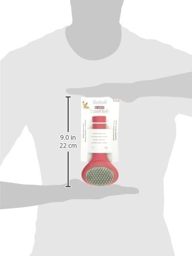 Essentials Rubber Slicker Dog Brush, Small