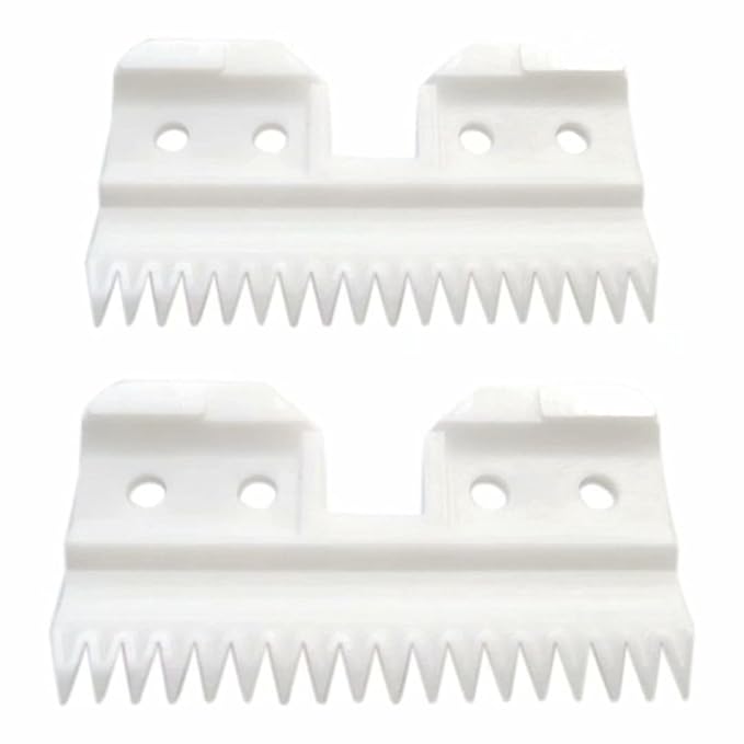 2pcs 18Teeth Ceramic Blade Fast Feed Clippers Replacement Blades for A5 Grooming Cutter Series, 18Teeth Andis Blade Parts (3F/3FC, 4F/4FC, 5F,/5FC, 7F/7FC, 3#, 4#, 5#,7#, 8.5#, 9#, 10#)