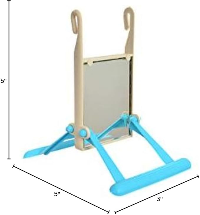 2 Bird Cage Hanging Mirrored Small Swing Perch Toys Parakeet Budgie Canary Standing Toy Glass Mirror, Plastic Perch