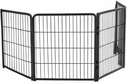 FXW Homeplus Dog Playpen for Indoor Use - Stress-Free and Safe Play, Heavy Duty 32 Inch 4 Panels Dog Pen for Puppies, Small and Medium Dogs, Black_atented
