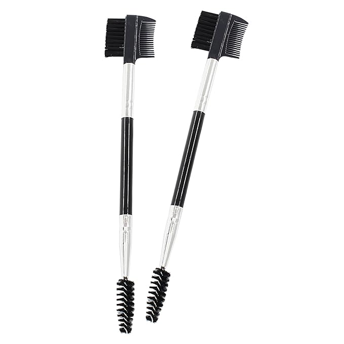 2PCS Dog Tear Stain Remover Comb, Double-Head Dog Eye Brush Cleaning Grooming Tool for Small Dogs and Cats,Black