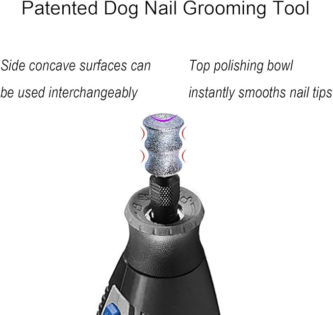 Dog Nail Grinder Attachment for Dremel - 1/8 Diamond Rotary Nail Grinder Bits for Large Medium Dogs Nail Care - Gift Set
