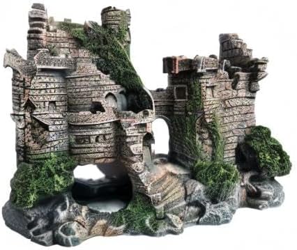 SLOCME Aquarium Ornaments Resin Castle Decorations - Fish Tank Supplies Accessories, Eco-Friendly Fish Tank Castle Aquarium Ornament