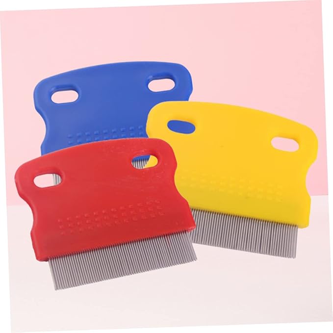 2Pcs Stainless Steel Pet Comb for Grooming and Cleaning and for Cats and Dogs Random Colors for Removing Mats and Tangles