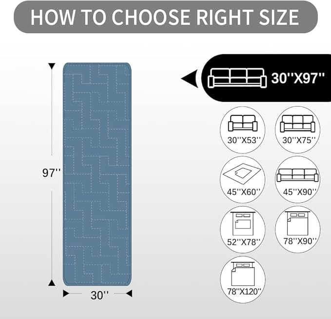 fuguitex Waterproof Dog Bed Cover Couch Cover for Pet Anti-Slip Cat Mat Pet Pad Blanket for Sofa Chair Recliner Bed Furniture Protrctor