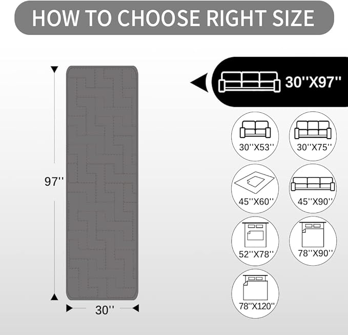 fuguitex Waterproof Dog Bed Cover Couch Cover for Pet Anti-Slip Cat Mat Pet Pad Blanket for Sofa Chair Recliner Bed Furniture Protrctor