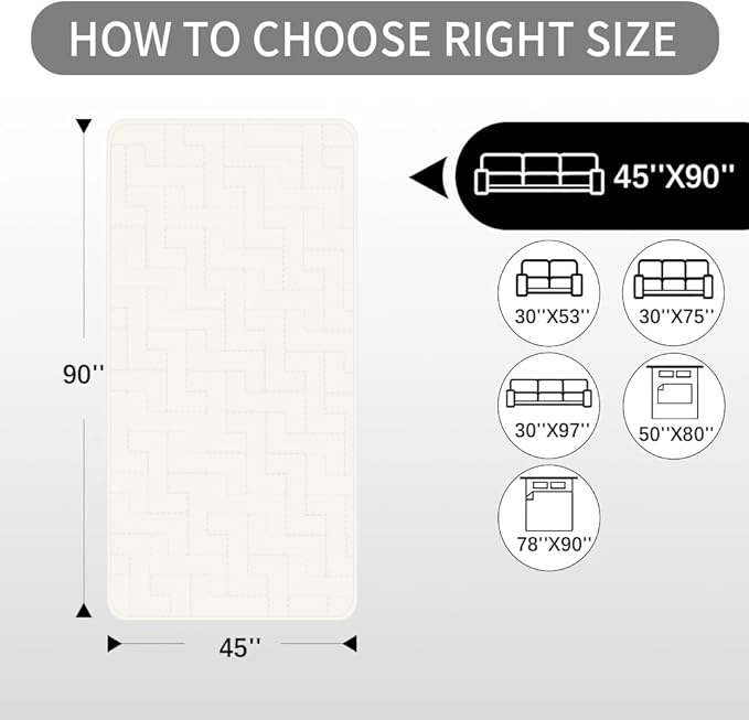 fuguitex Waterproof Dog Bed Cover Couch Cover for Pet Anti-Slip Cat Mat Pet Pad Blanket for Sofa Chair Recliner Bed Furniture Protrctor