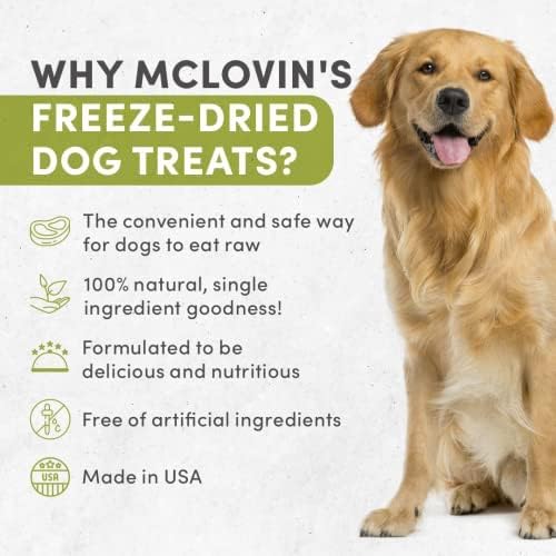 McLovin's Pet Freeze Dried Raw Beef Liver Dog Treats and Toppers, 12 oz. Canister - Single Ingredient, Grain-Free, Gluten-Free, High-Protein Treat Healthy Dog Training Treats