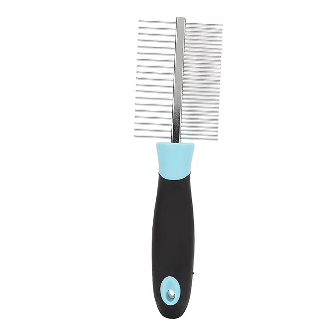 Dog Cat Combs,Top Pet Detangler Brush for Long,Curly Hair,Comb Removes, Prevents Matted Fur, Cat Needle Combs for Goldendoodle, Poodle Mixes, And Cat Undercoat (Blue)