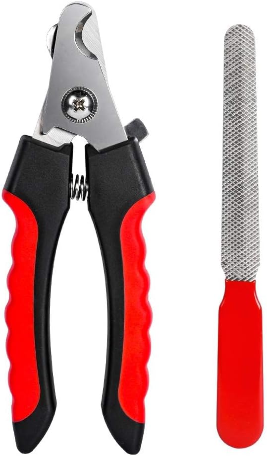 dog nail clipper steel, red