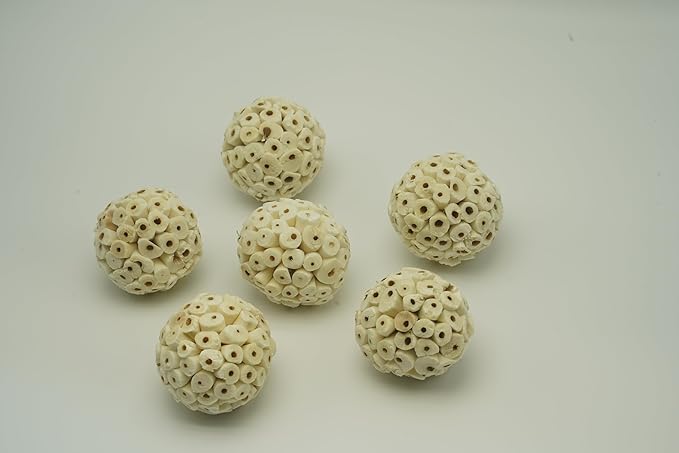 Bird Toys Sola Balls 2.36'' - 4PCS, Bird Foraging Toy, Sola Atta Ball, Parrot Chew Shred Toy for Sharpening Claws & Beaks for Cockatiel, Parakeets, Conure, Love Birds, Budgie and Small Birds