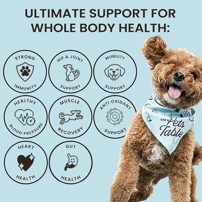 The Pets Table 8-in-1 Soft Chews Chicken Flavored All in One Supplement for Dogs - Dog Multivitamin Supports Mobility, Gut & Heart, 50 Chews