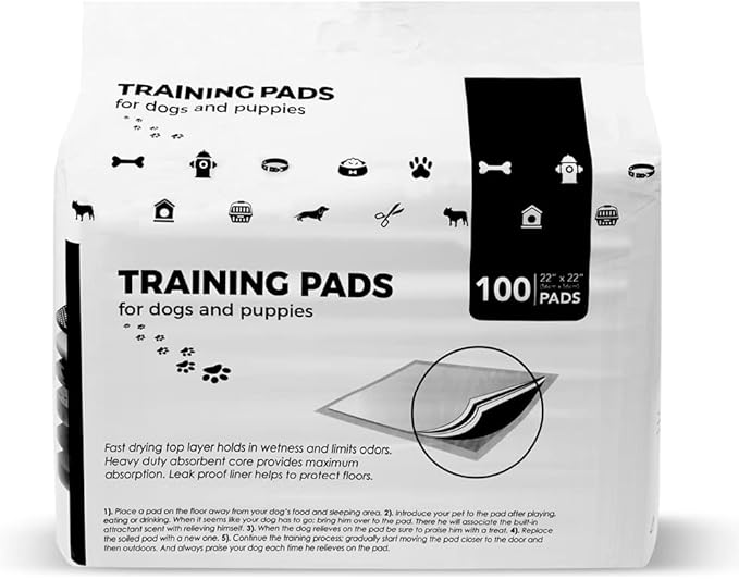 BV Puppy Pads Leak-Proof 100 Count 22"x 22" - Absorbent Pee Pads for Dogs with 6-Layer Design, Rapid Dry Sheet & Built-in Attractant - Dog Pad with Odor Control, Perfect for Puppies & Senior Dogs