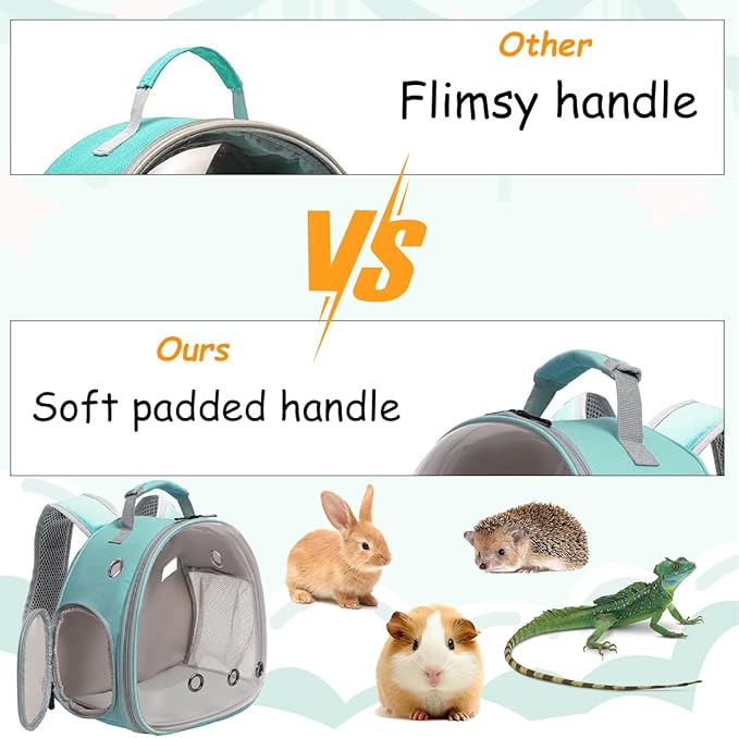 2-Pack Guinea Pig Carrier Backpack and Playpen Set - Breathable Pet Playpen Pop Open Outdoor/Indoor Exercise Fence, Portable Small Animal Backpack for Bearded Dragon, Rabbits, Hamster, Chinchillas