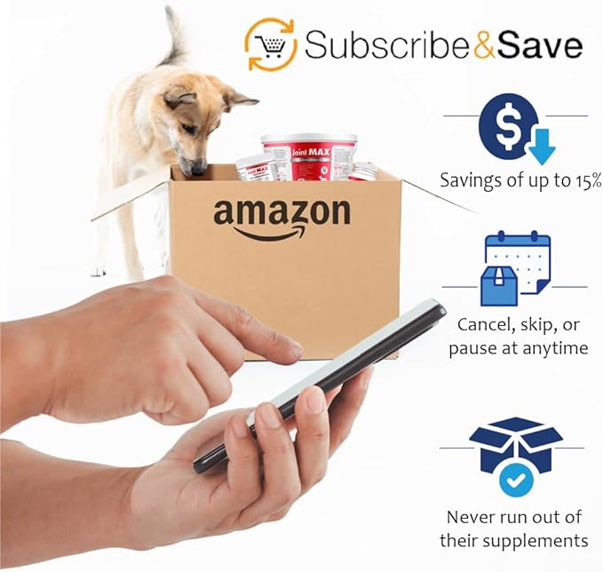 PHS Joint MAX Triple Strength (TS) Soft Chews for Dogs - Glucosamine, Chondroitin, MSM, Turmeric, Omega 3 - Hip and Joint Pain Relief and Support for Dogs - Made in USA - 30 Soft Chews