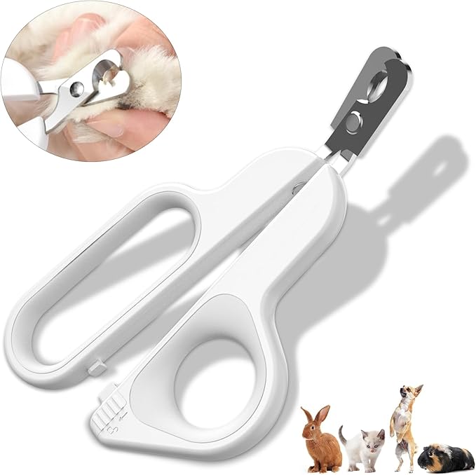Professional Small Cat and Dog Nail Clippers Sharp Blades Stainless Steel Pet Nail Trimmers with Safety Lock to Avoid Injury for Cats Rabbits Dogs Small Animals