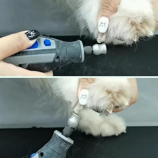 Dog Nail Grinder Bits for Dremel - Diamond Dremel Dog Nail Grinder Attachment - 1/8" Dog Nail Dremel Bits, Safe and Painless Dog Nail Grooming Tools (D