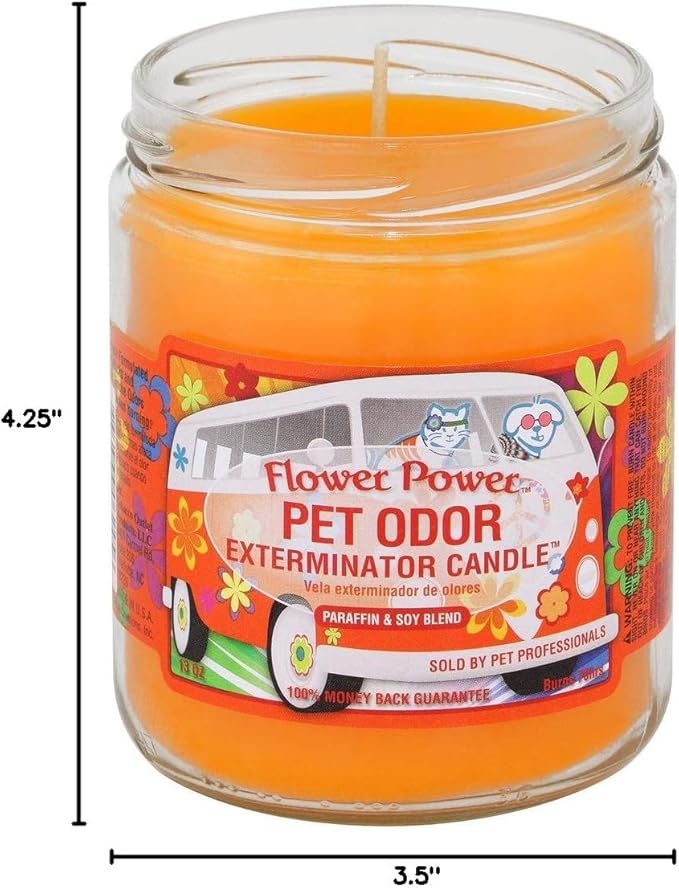 0 Flower Power„ Pet Oder Exterminator Candle 13 oz