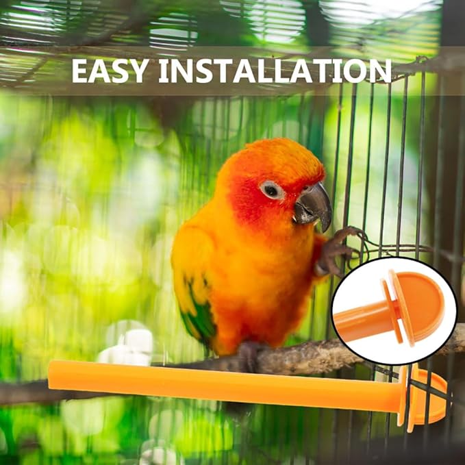 10 PCS Plastic Stand Perches Holders Bird Cage Perches Holders for Bird Habitat of Canary Parrots