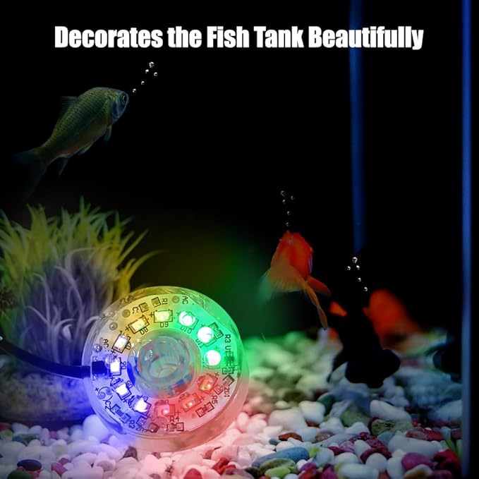 MiOYOOW Submersible Lights, USB Waterproof Aquarium Light with Fixed Suction Cups for Aquarium Decoration