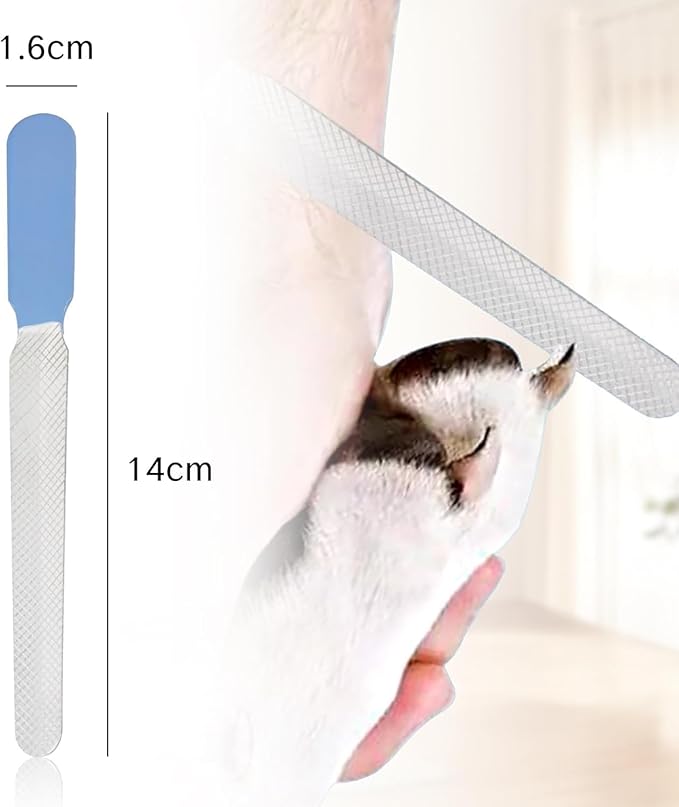 NIIIYTYB 3Pcs Dog Nail File Professional Metal Emery Boards for Dogs Cats Nail Grooming Tool for Smoothing Rough Edges Pet Filer for Large Small Breeds Puppies Toenails Safe Effective (Pink