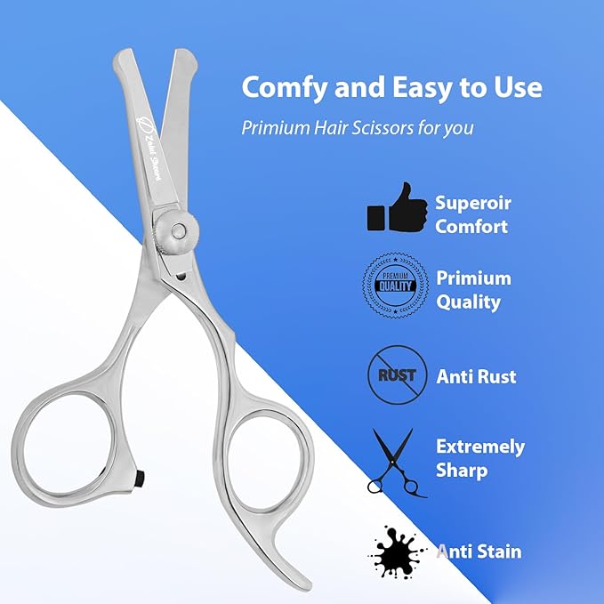 Dog Grooming Scissors,Stainless Steel Pet Scissor,Sharp and Durable Pet Grooming Shears for Dogs Cats for Home,Straight Pet Scissors with Safe Round Tips for Trimming,Dog Trimming Scissors
