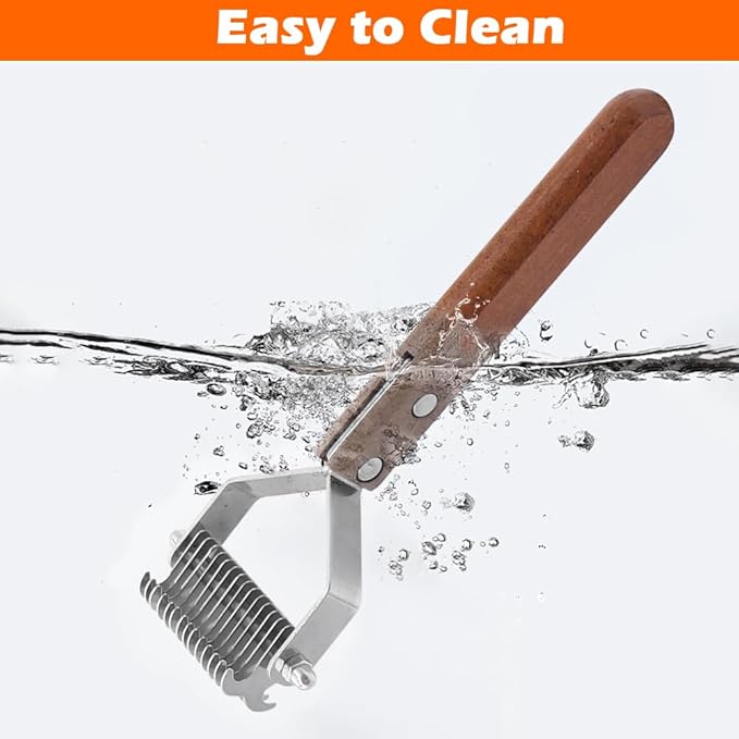 Cat Comb,Grooming Tool for Cats Dogs,Dog Brush for Shedding,Professional Pet Grooming Brushï¼_eshedding tool, Remove Loose Hair & Matted Fur, Dematting comb for Dogs and Cats