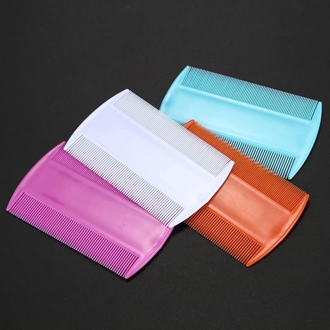 8 Pcs Random Color Lice Combs, Double Sided Pet Combs, Cat Dog Pet Grooming Fine Tooth Hair Combs Dog Combs