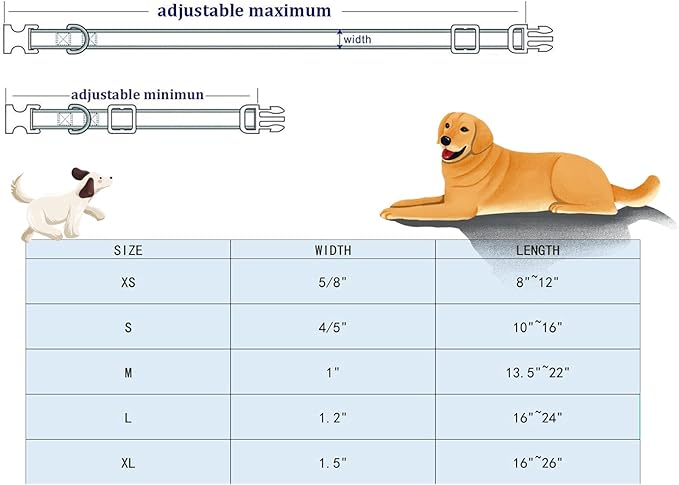 Lionheart glory Halloween Dog Collars Pumpkin Dog Collar Heavy Duty Adjustable Fall Dog Collar for Small Collar Dog Female or Male Dog Collar