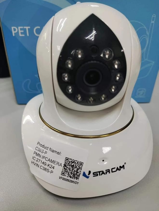 VSTARCAM Pet Camera with Laser, 3MP 2.4GHz WiFi Interactive Dog & Cat Laser Toy with Night Vision, Motion Detection Alerts, APP Remote Control Indoor Security Camera for Pet Monitoring