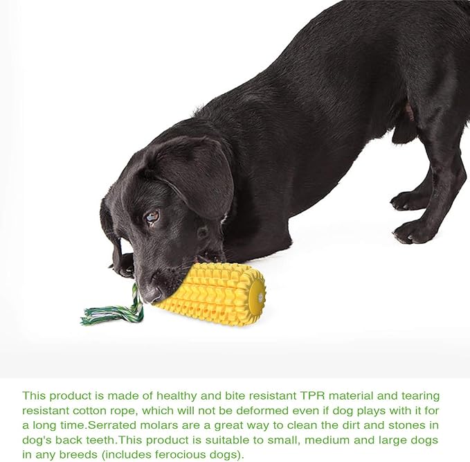 Carllg Dog Chew Toys for Aggressive Chewers, Indestructible Tough Durable Squeaky Interactive Dog Toys, Puppy Teeth Chew Corn Stick Toy for Small Meduium Large Breed