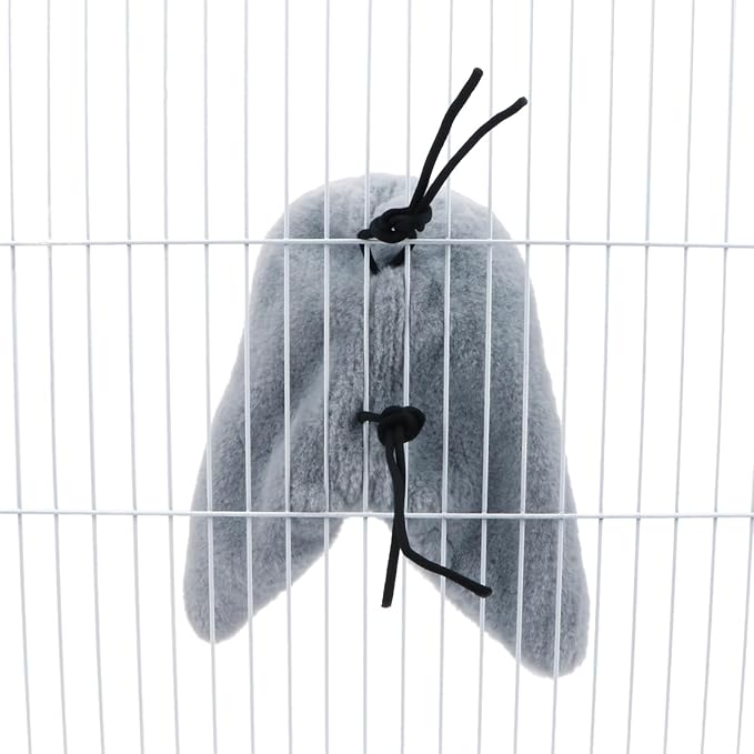 Cozy Bird Blanket Parrot Cage Snuggle Hut Warm Bird Nest House Bed Hanging Hammock for Parakeet Cockatiel Conure African Grey (Medium, Grey)