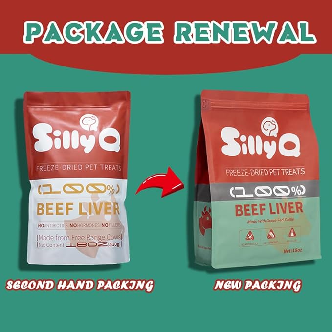 18oz Freeze Dried Beef Liver Dog Treats & Healthy Snacks for Cat,100% Raw Beef Liver Cut Into Pieces,Soft Treats for Training & Rewards,Supplementing Trace Elements