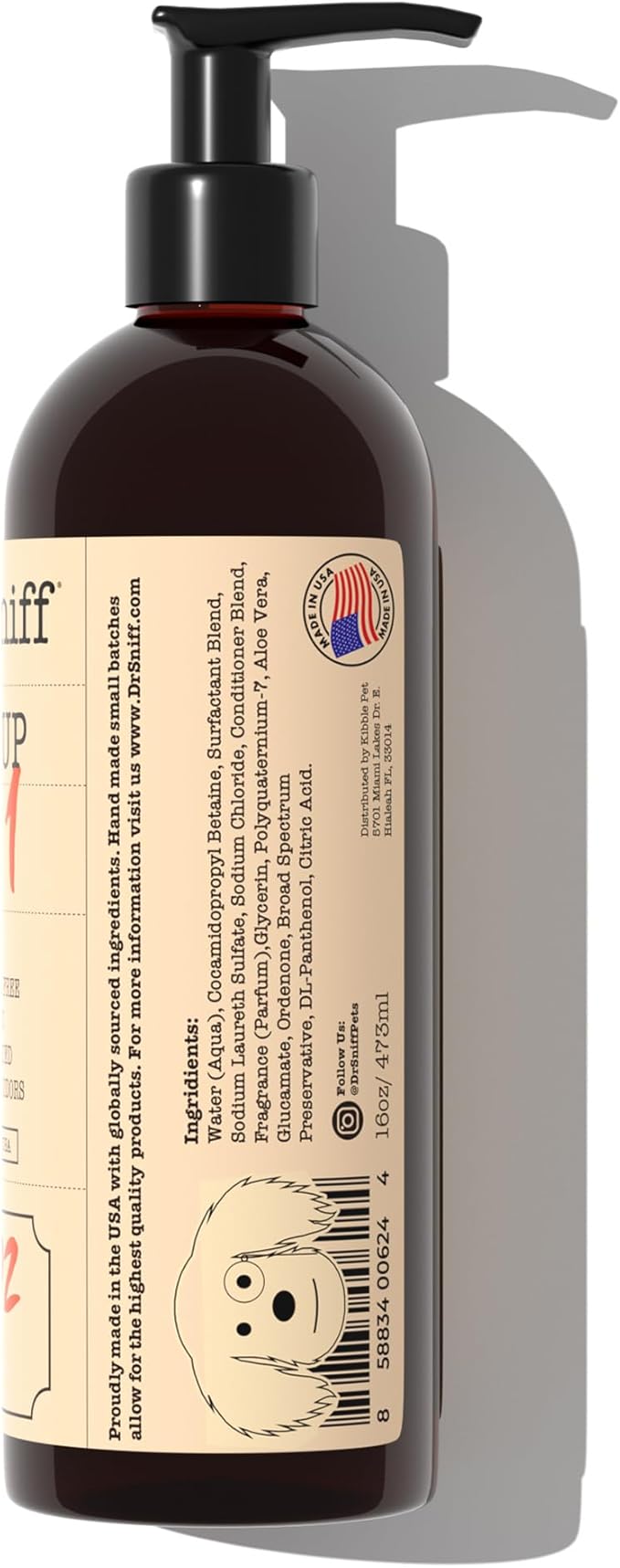 2-in-1 Pet Shampoo & Conditioner, Ultimate Grooming Treatment for Dog & Cat Hair, Freshens Scent, Made in The USA, Perky Pup Scent, 16 Oz