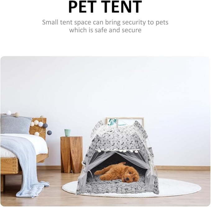 POPETPOP Small Kennel House Pet Tent Cat Nest Pet Bed Dog House Indoor Dog Kennel Indoor Pet Teepee Washable Dog Bed Cat Rest Tent Cat Tent Kitten Puppy House Dog Tent Decorate Cloth