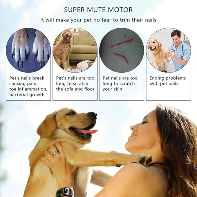 Tvoip 3 Pack Dog Nail Grinder Regular, Extra Hard Super Soft Replacement Head Small Large Dogs Premium Quality Diamond Tip Drill Bit Professional Dog Nail Trimmers Grooming Kit