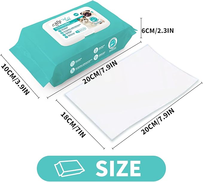 ALL FOR PAWS Pet Wipes - Coconut Vanilla Scent, 100 Wipes (4 Packs) | Ideal for Cats and Dogs, All-Over Clean with Natural Nourishing Ingredients