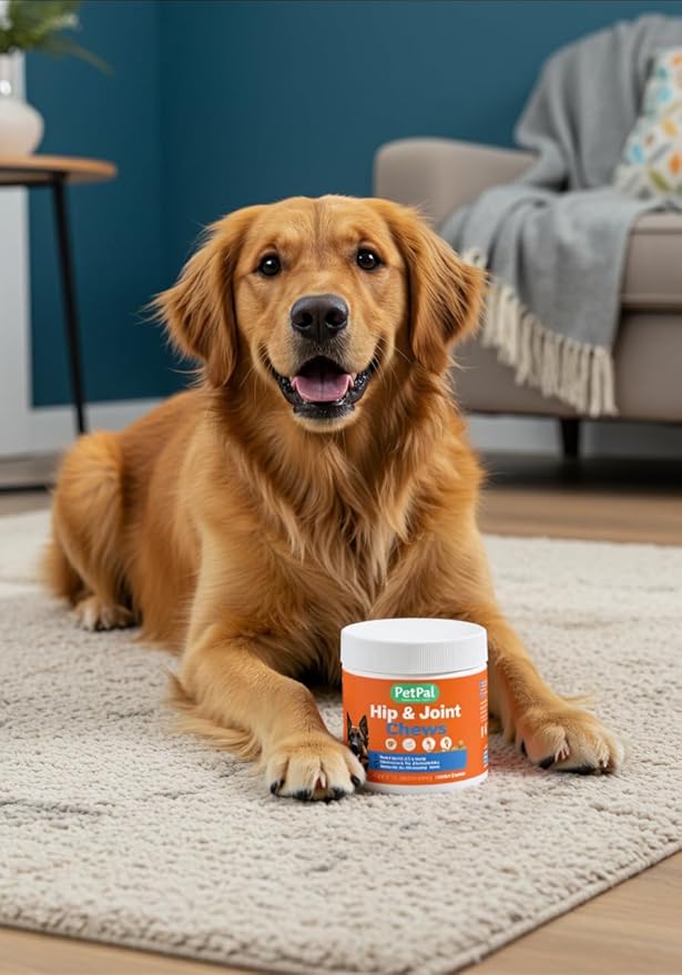 Hip & Joint Support Chews for Dogs – 100 Count, Soft Chews with Glucosamine, Chondroitin Sulfate & MSM – Mobility, Cartilage & Joint Stiffness Relief Supplement