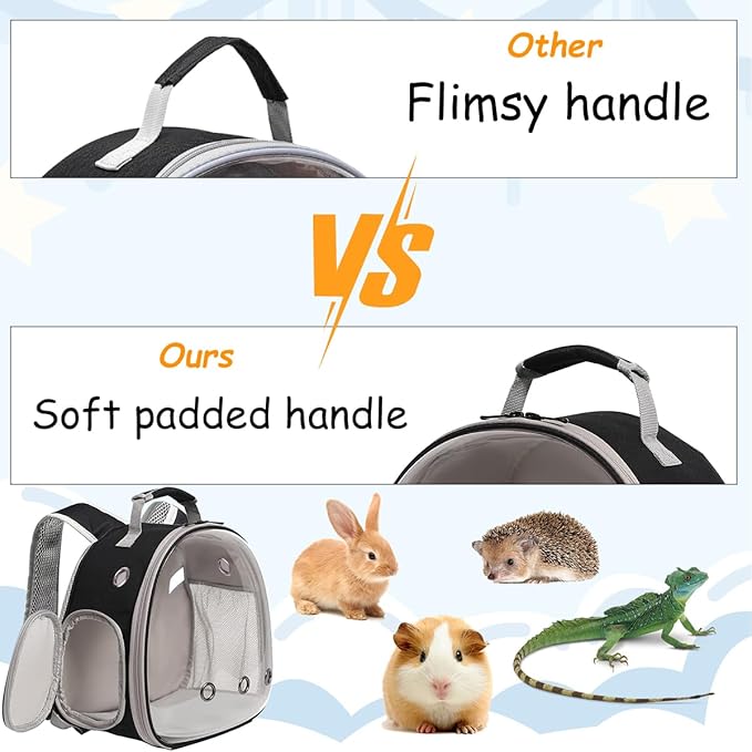 2-Pack Guinea Pig Carrier Backpack and Playpen Set - Breathable Pet Playpen Pop Open Outdoor/Indoor Exercise Fence, Portable Small Animal Backpack for Bearded Dragon, Rabbits, Hamster, Chinchillas