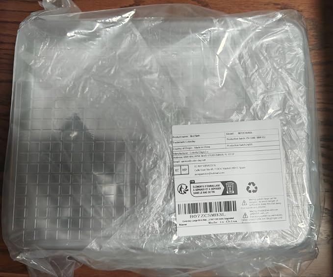 Colorday Large Bird Bath for Cage, Parrot Bath for Parakeet, African Grey, Amazon, Conure, Cockatiel(13X11X8 inch)