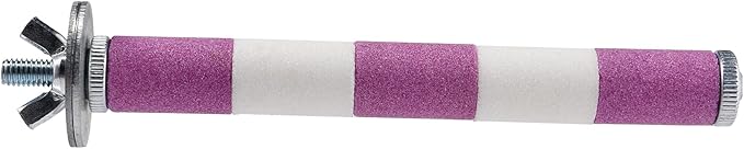 Bird Perch Parrot Stand Cage Accessories Natural Wooden Stick Paw Grinding Rope-surfaced Chew Toy Standing Rod for Exercise Training Branches (Sandstone (S 4 pcs))