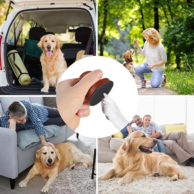 Dog Nail File, Pet Nail File Manual Dog Nail Grinder Easy Nail File Stress Free with Replaceable Sandpaper Wooden Dog Scratch Board Trimmer Kit for Pets Cats