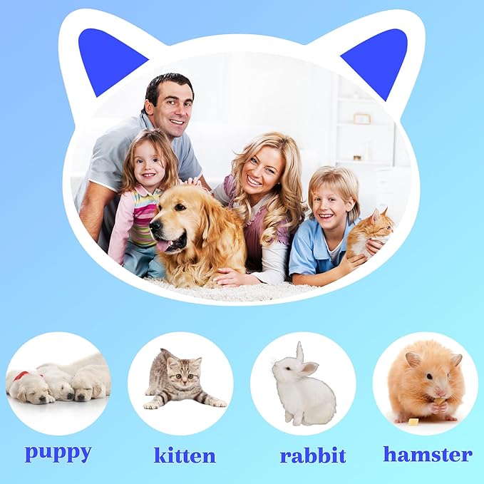 3 Pack Kitten Silicone Bottle Feeding Kit,Nipple & Feeding Kit for Kittens, Reusable Newborn Kitten Supplies, Suitable for Feeding Kitten, Puppy, Rabbit,Hamster (Blue, Small)