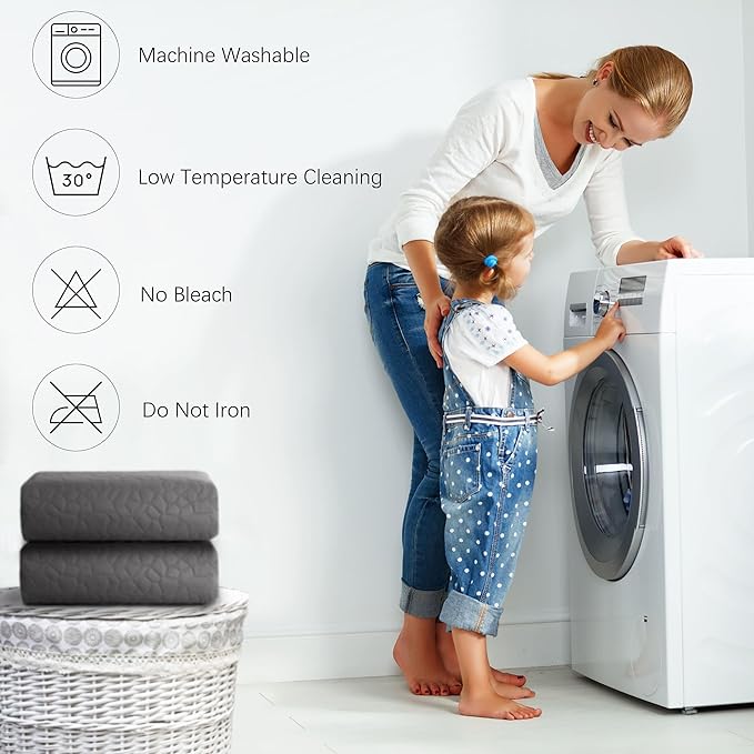 Waterproof Dog Blanket, Washable Anti-Slip Pet Couch Covers for Sofa,Pet Hair Resistant Blankets Bed Chair Furniture Couch Protector for Dogs -82x82,Darkgrey