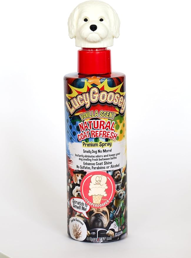 Dog Leave-in Conditioner and Detangler Spray No-Rinse Odor Eliminator Hydrating, Gentle & Safe for All Breeds Vanilla Scent 8oz