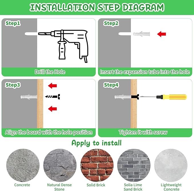 Cat Wall Shelves, 6 in 1 Cat Wall Furniture Set with Condos House, Bed, Bridge, Tree, Steps, Scratching Board, DIY Walls Playground for Indoor (Green)
