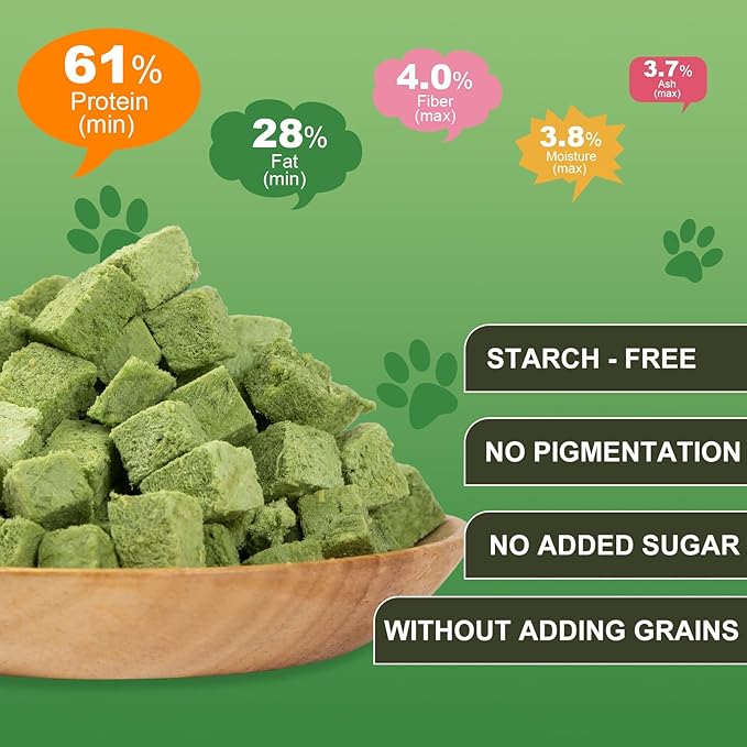 Cat Grass Treats Cubes - 80g Natural Freeze Dried Cat Grass Teething Stick Cat Treats Snacks Edible Cat Chew Toys for Hairball Removal Teeth Cleaning