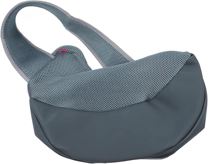 Dog and Cat Sling Carrier, Hands Free Shoulder Pet Dog Carrier, Breathable Mesh Safe Pet Papoose Bag for Puppy Small Dogs Cats, Puppy Carrier Purse with Storage Pocket for Travel(Rose Red)